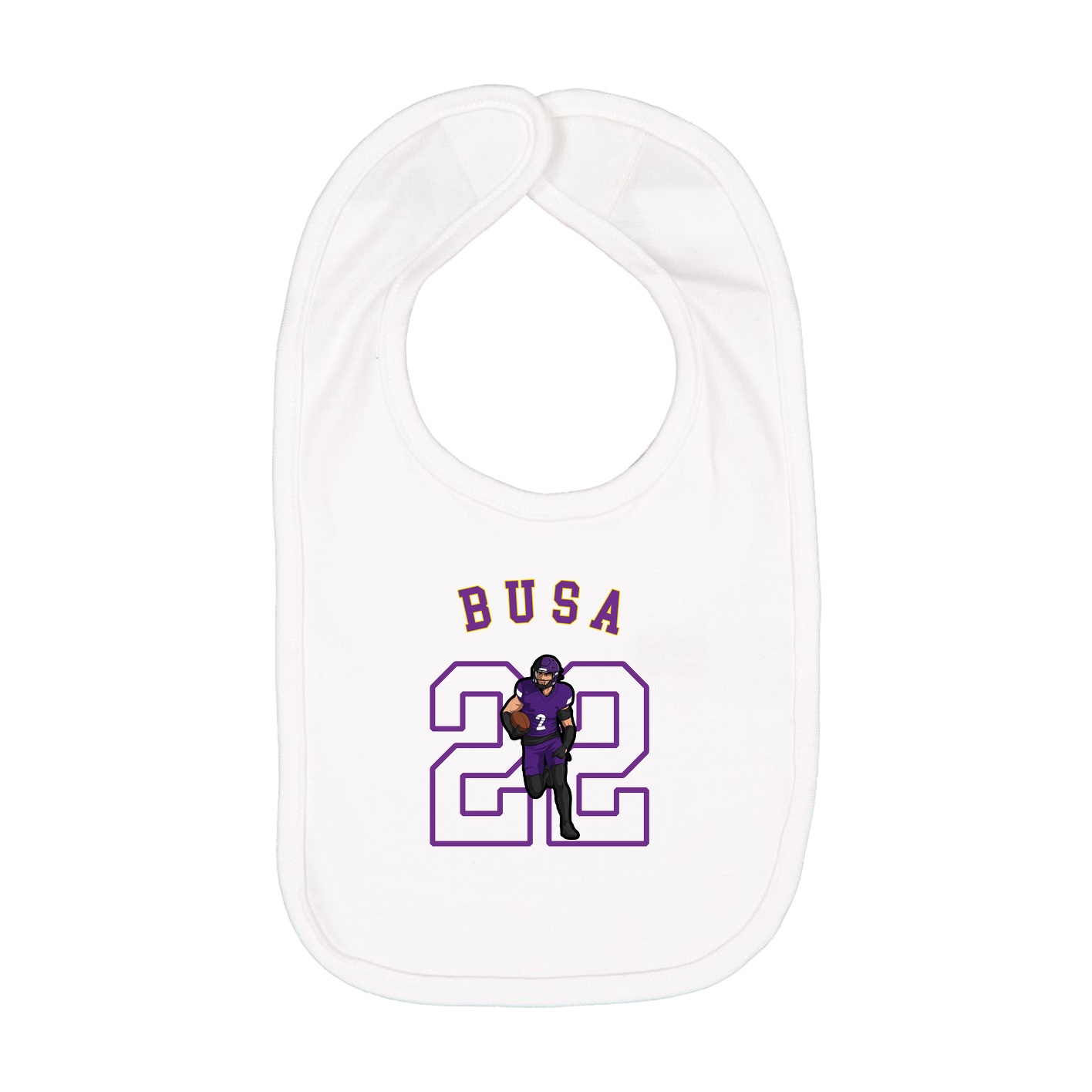 Infant Bib — Shirsey Arch in White