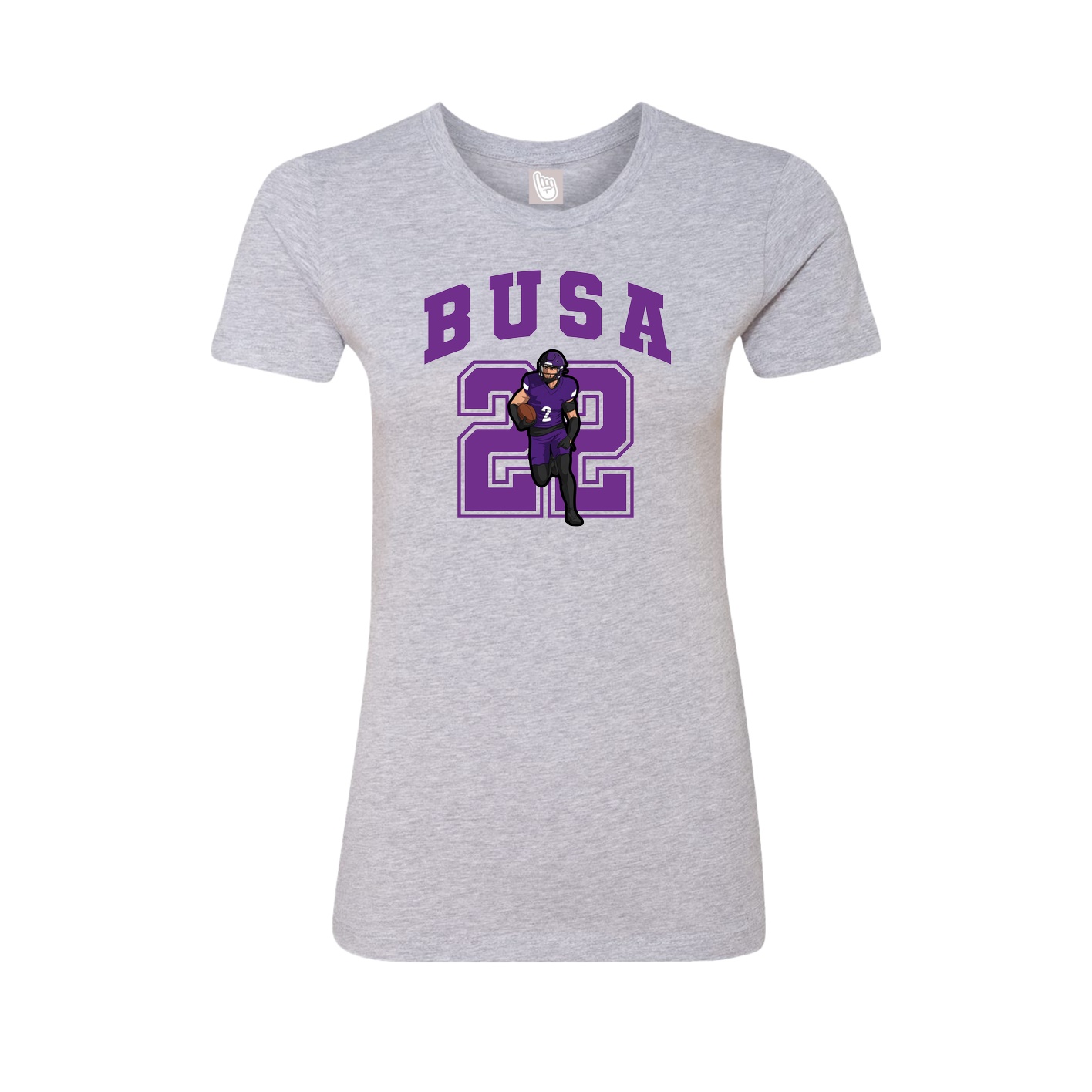Fitted Women's Tee — Number in Grey