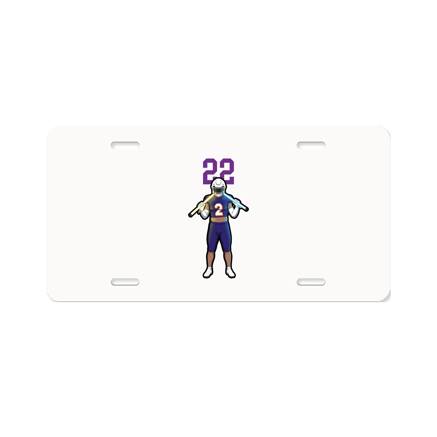 License Plate — Number Top in Classic