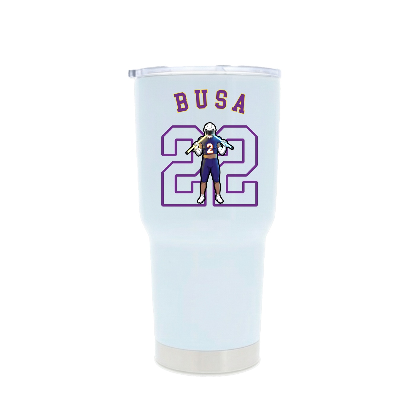 30oz Stainless Steel Tumbler — Shirsey Arch in White
