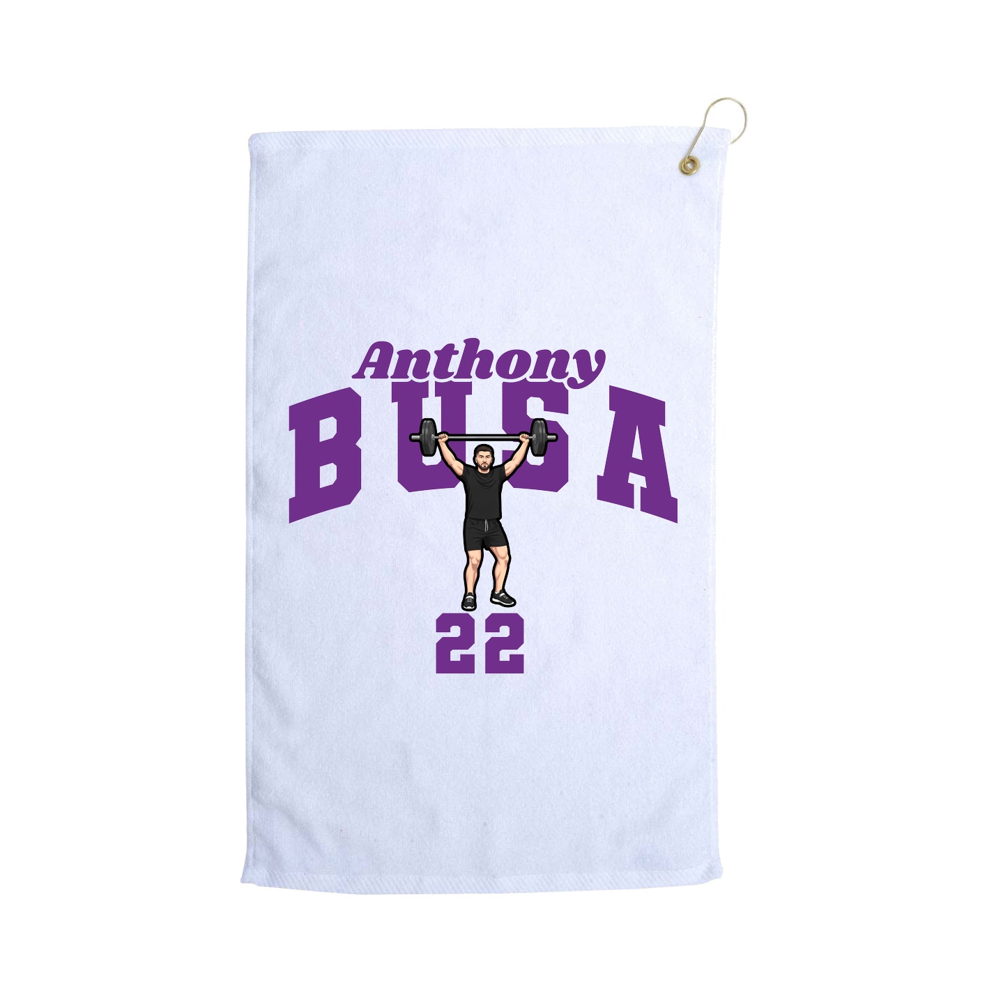 Golf Towel — Signature Arch in White