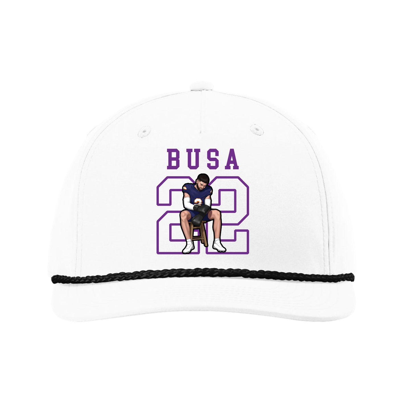 Five-Panel Classic Rope Cap — Shirsey in White