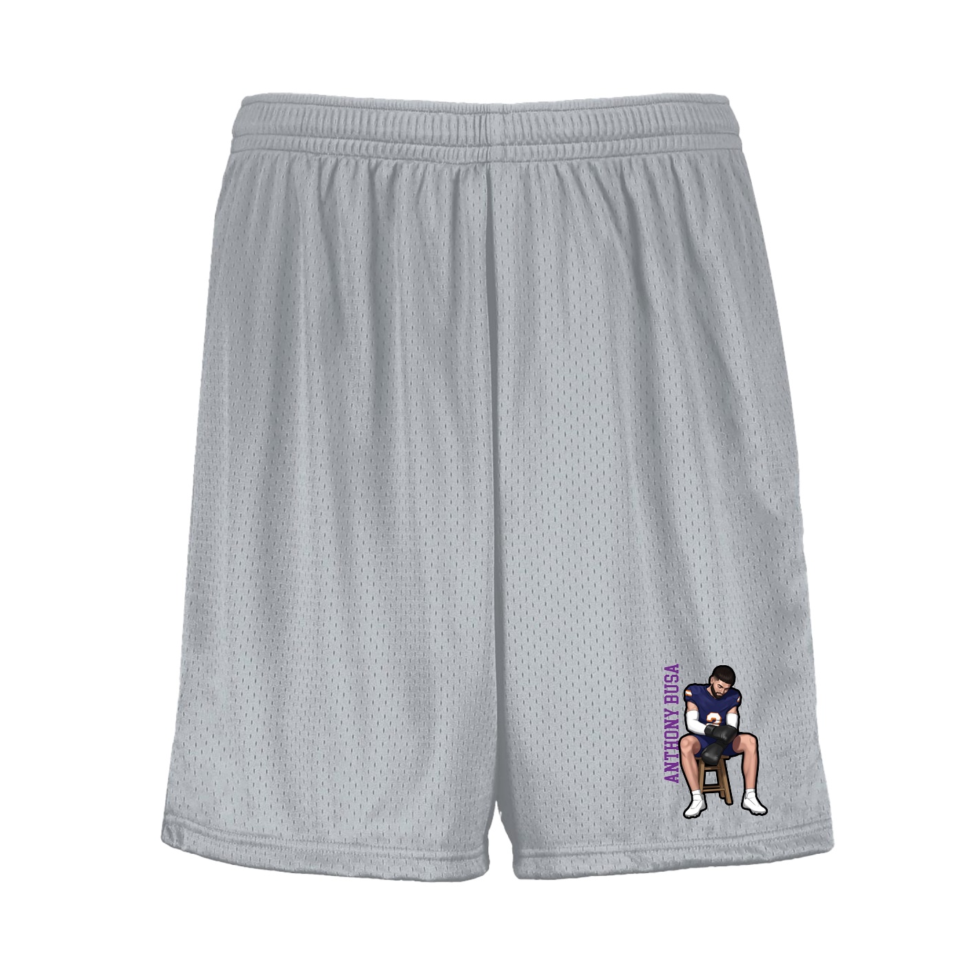 Shorts — Name Vertical in Silver