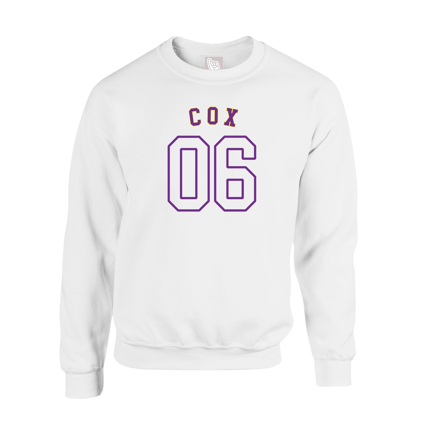 Fleece Crew — Shirsey Arch in White