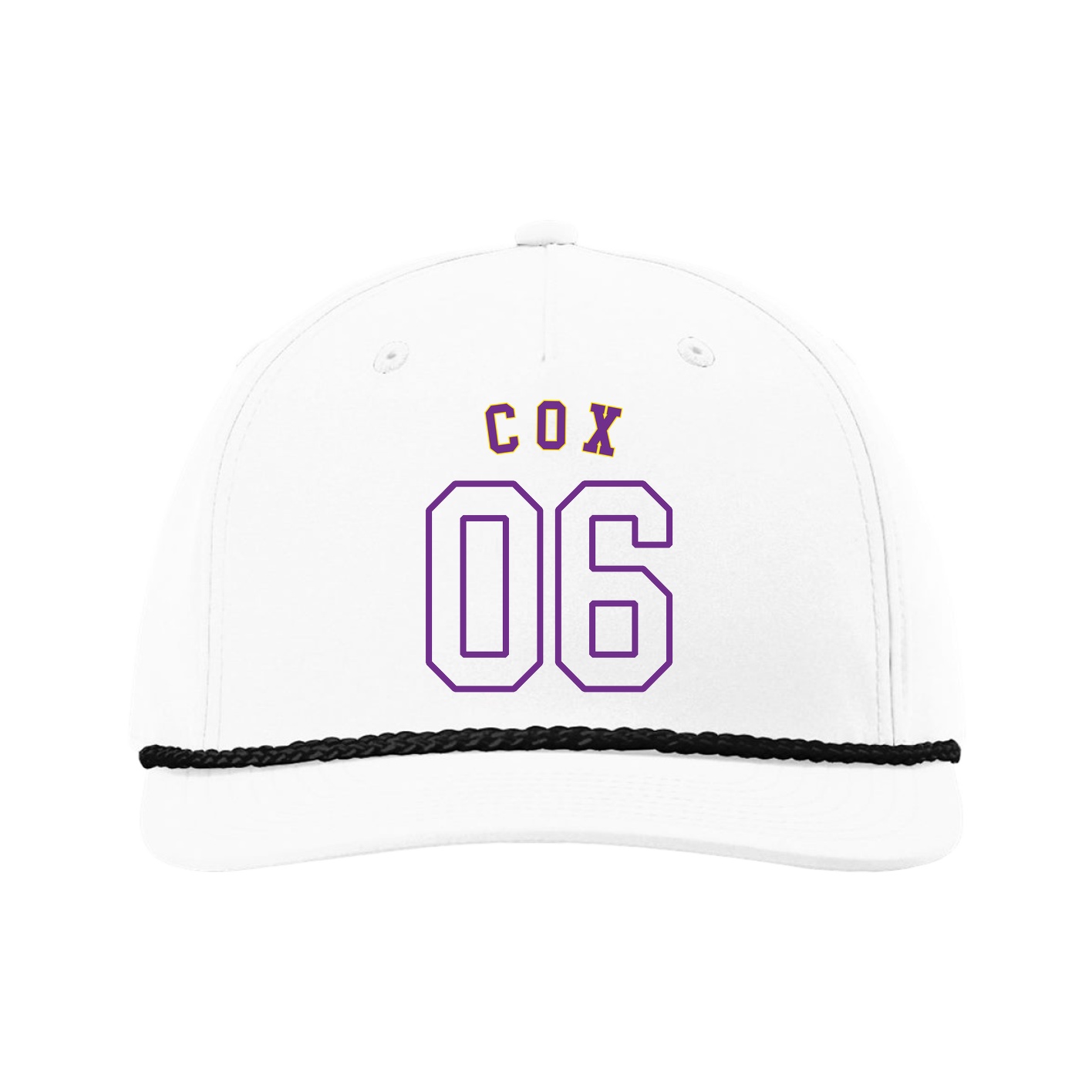 Five-Panel Classic Rope Cap — Shirsey Arch in White