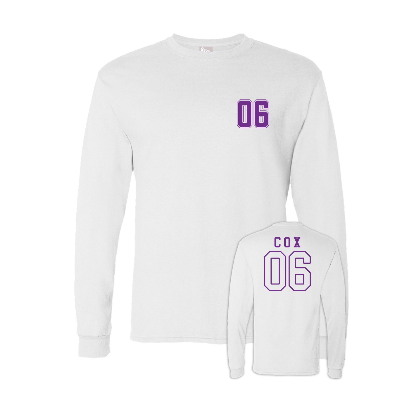 Long Sleeve Tee — Chest Back in White