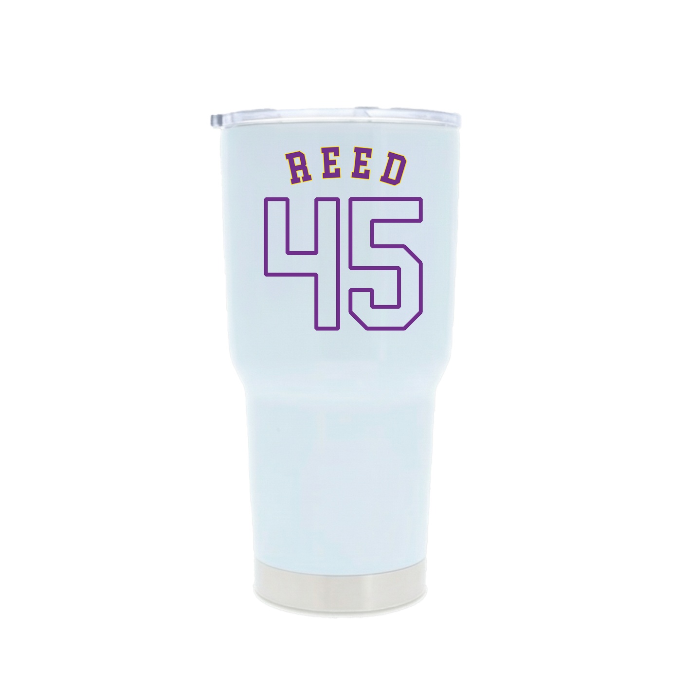 30oz Stainless Steel Tumbler — Shirsey Arch in White