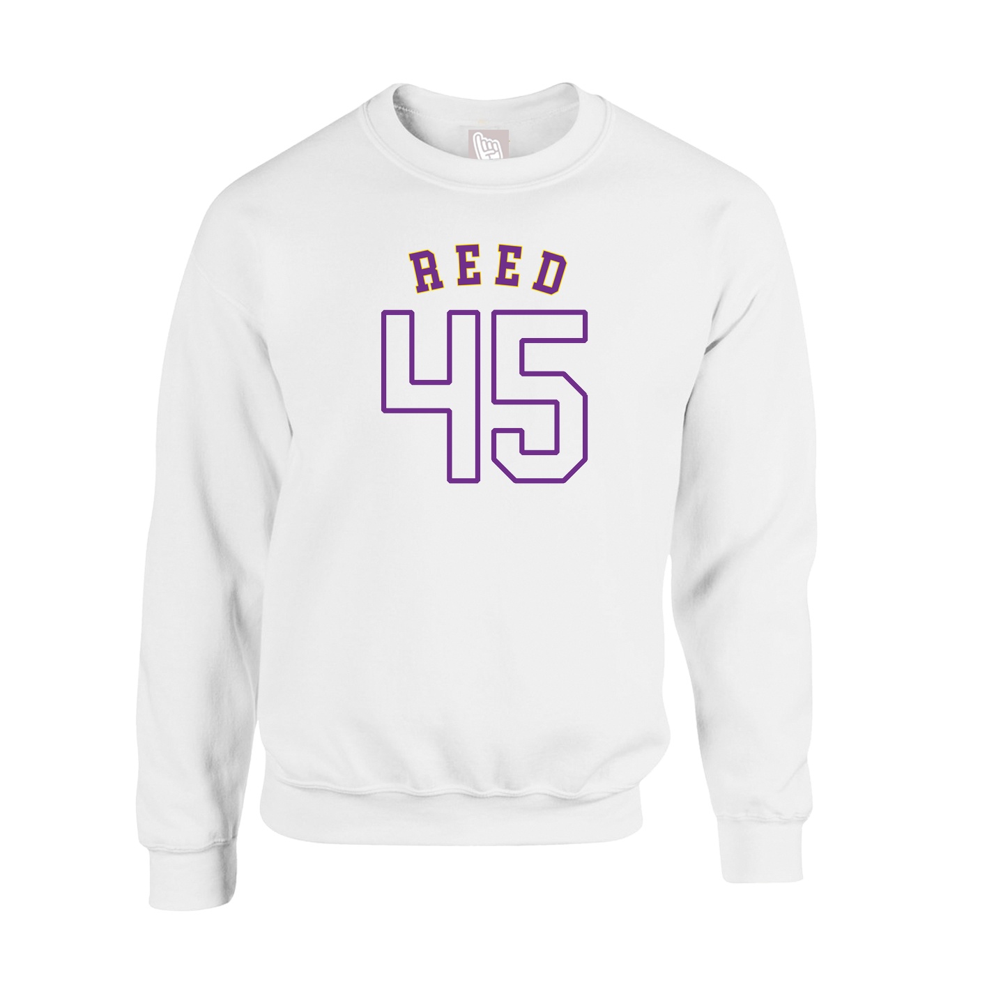 Fleece Crew — Shirsey Arch in White