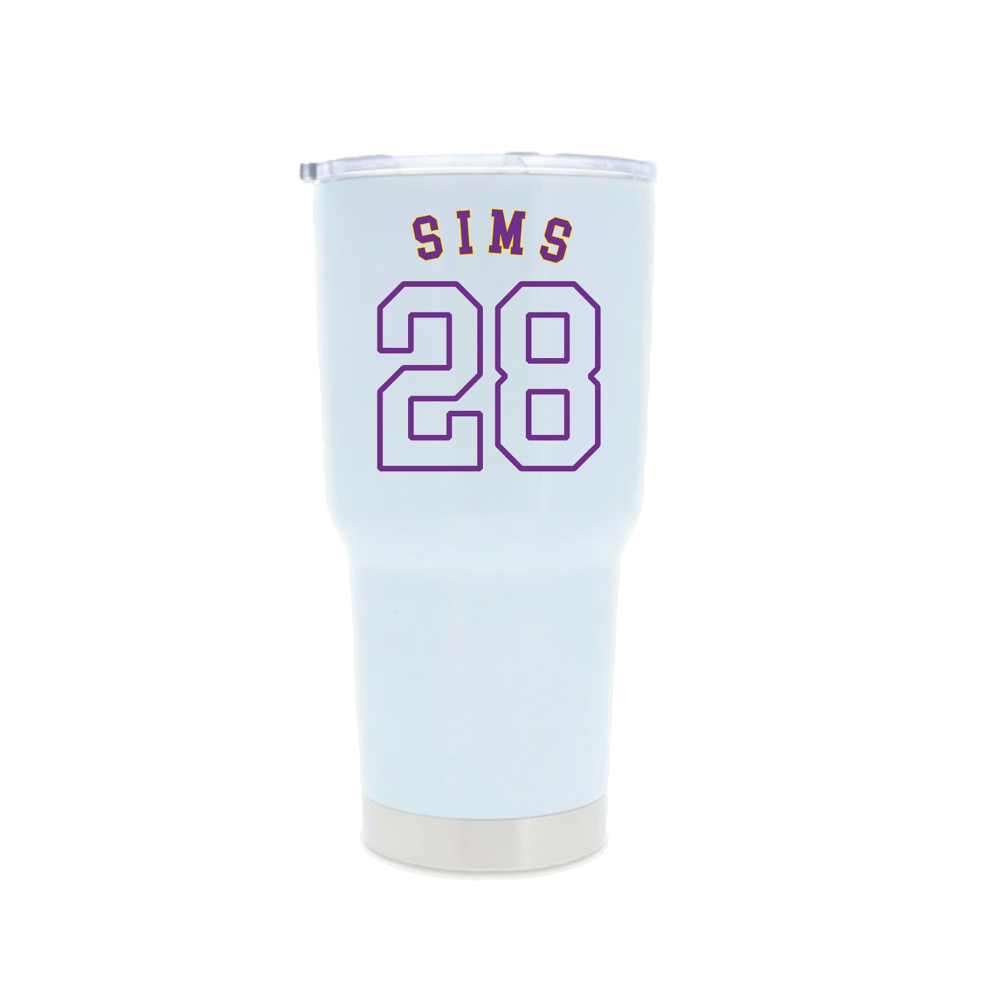 30oz Stainless Steel Tumbler — Shirsey Arch in White