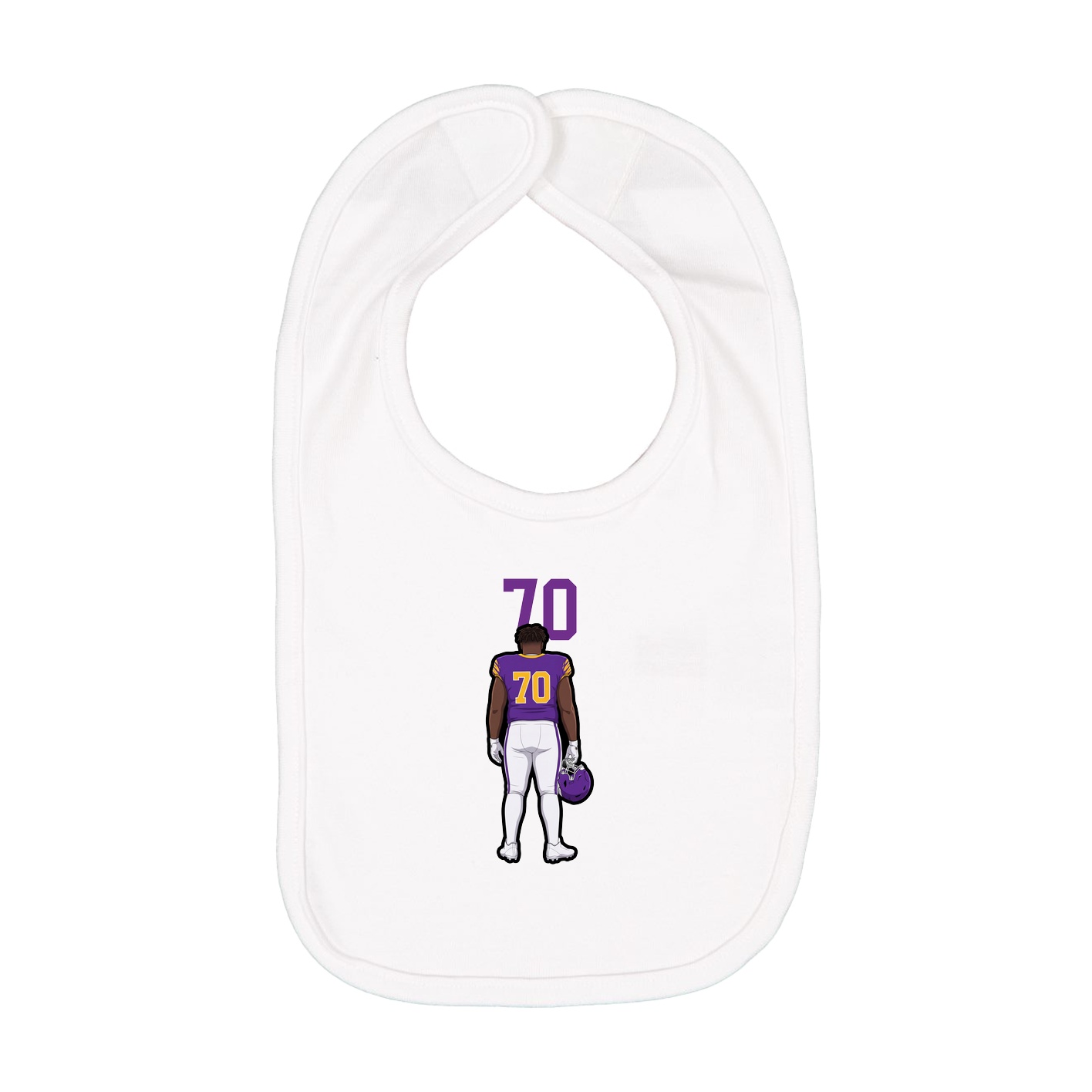 Infant Bib — Number Top in White