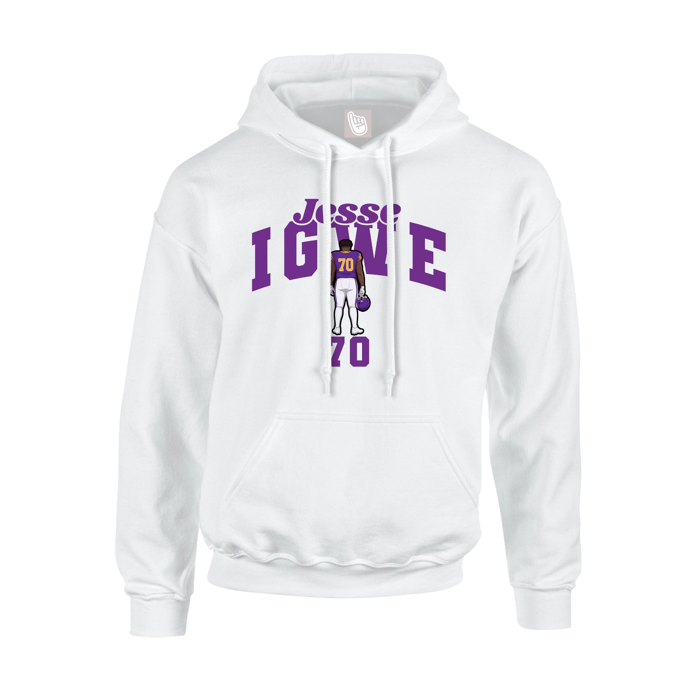 Youth Hoodie — Signature Arch in White