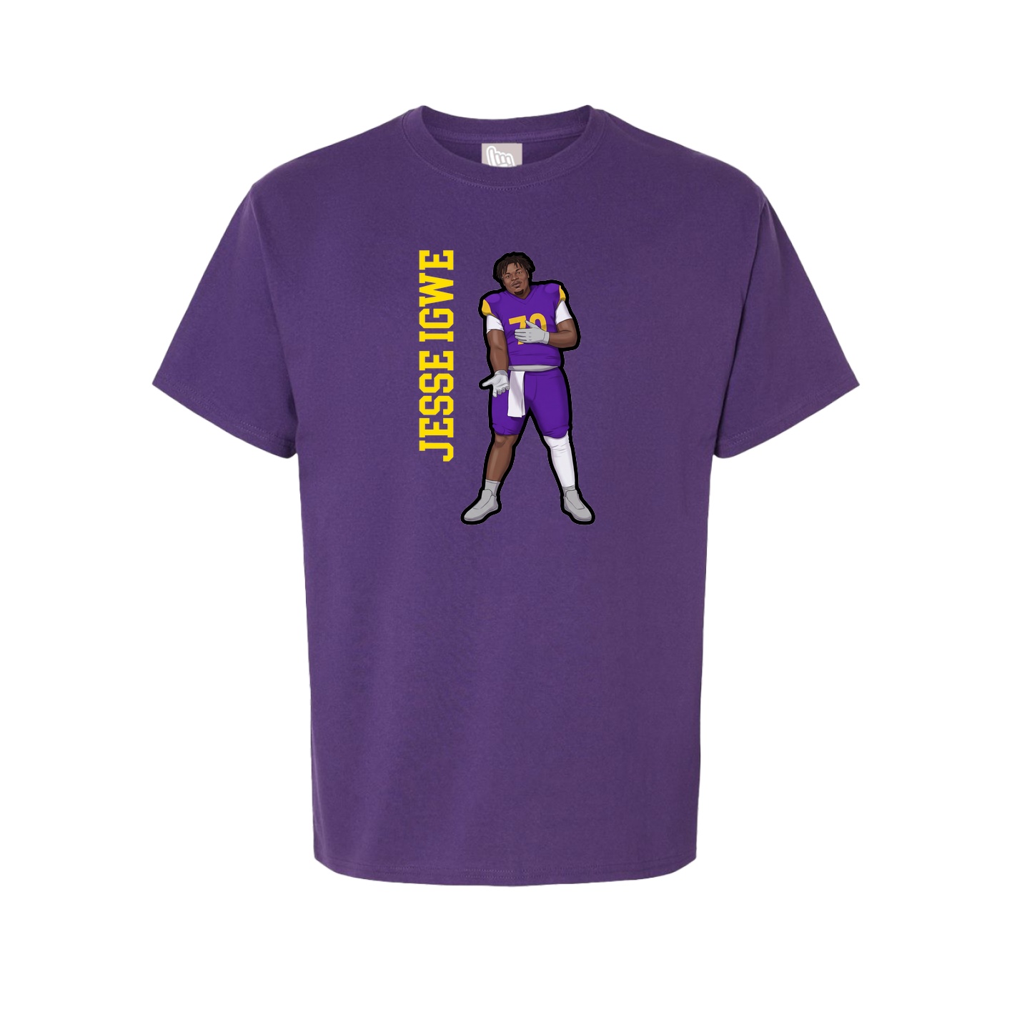 Tee — Name Vertical in Purple