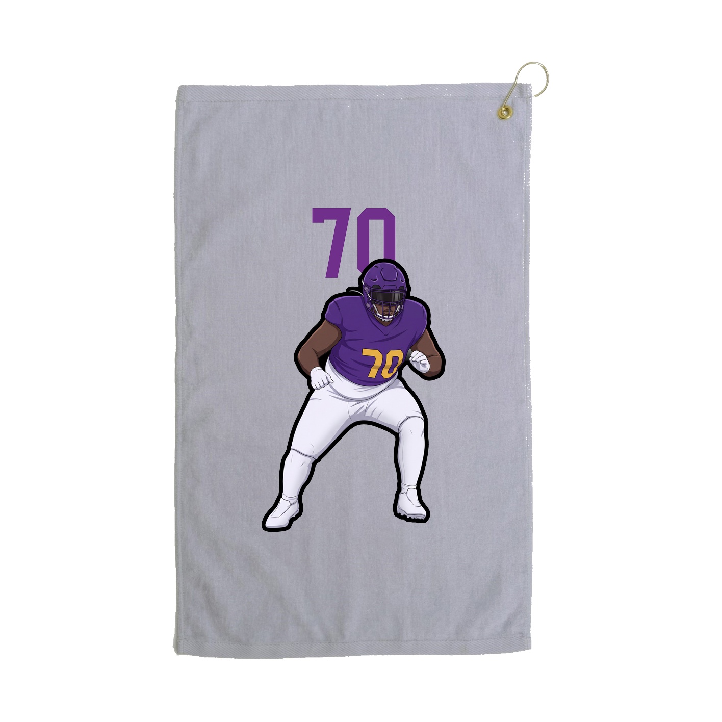 Golf Towel — Number Top in Grey