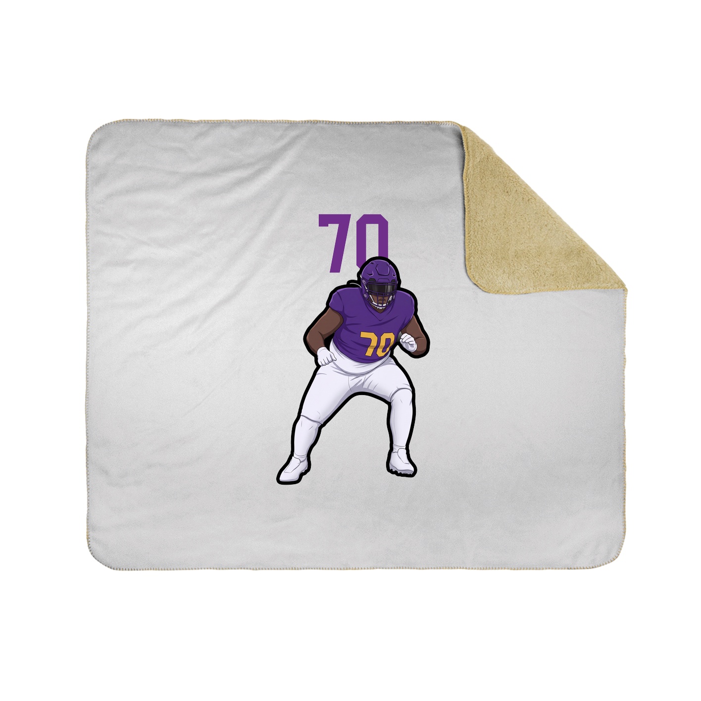 Throw Blanket — Number Top in White
