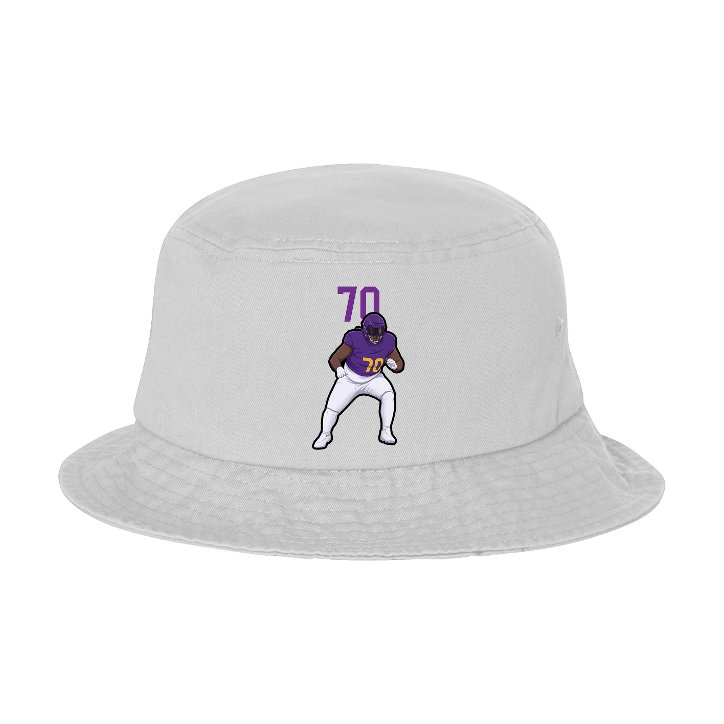Bucket Cap — Number Top in White
