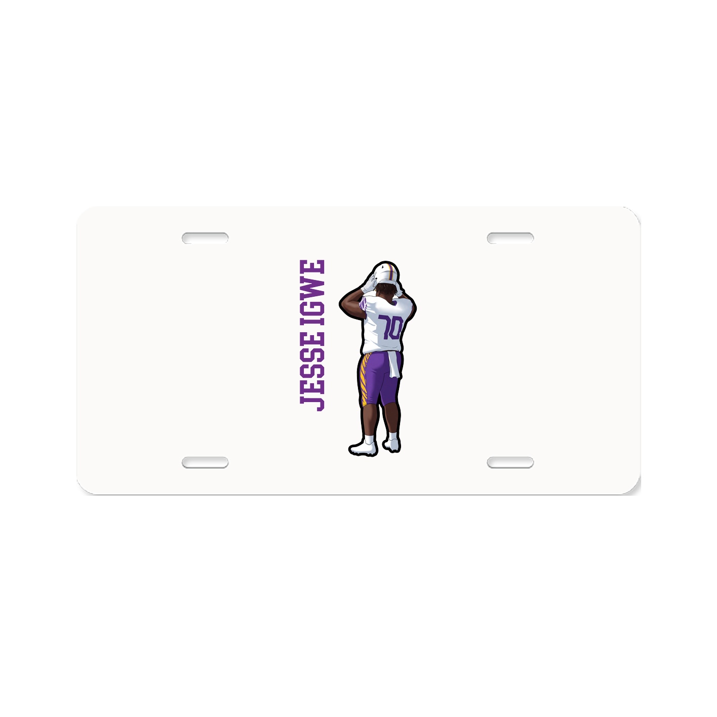 License Plate — Name Vertical in Classic