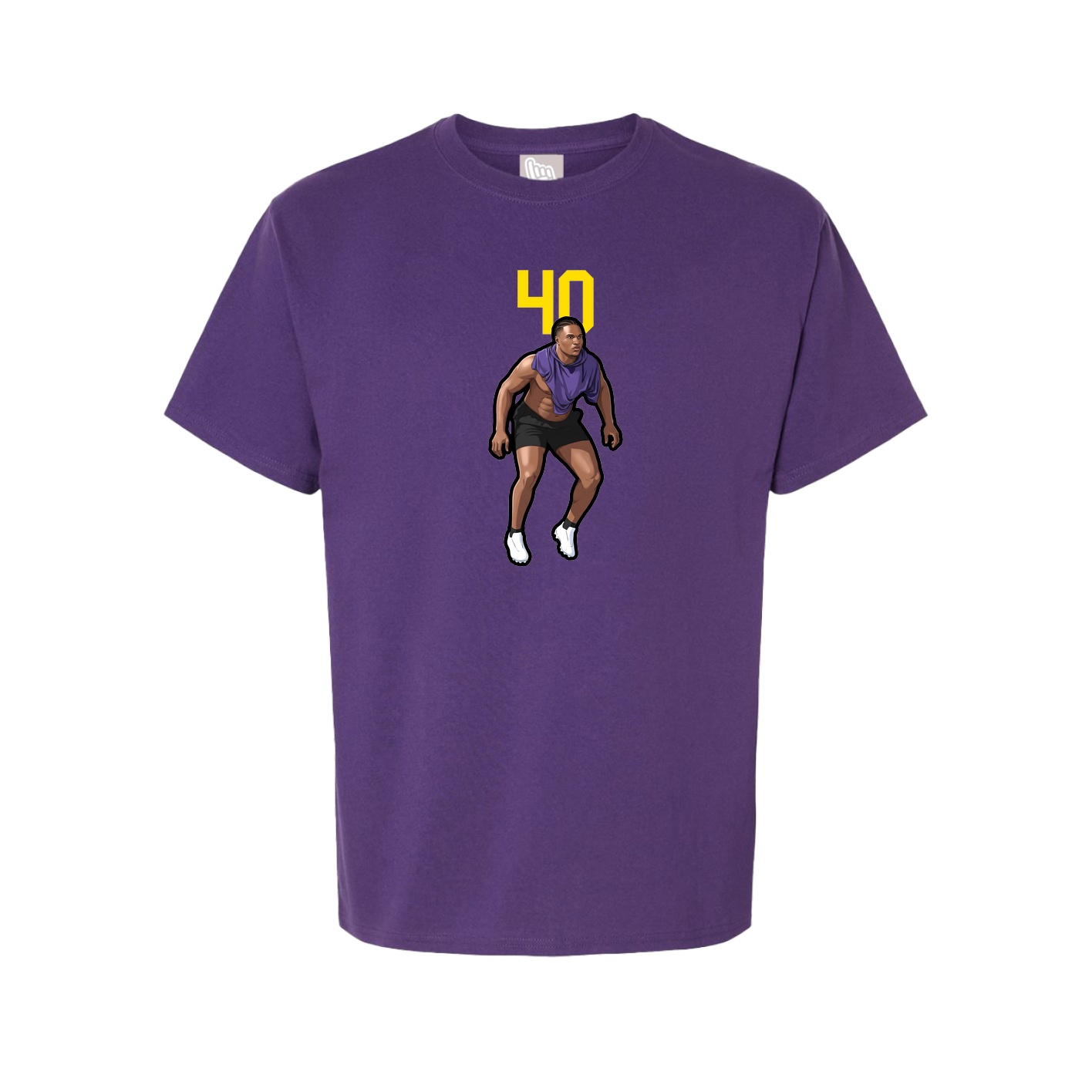 Youth Tee — Number Top in Purple