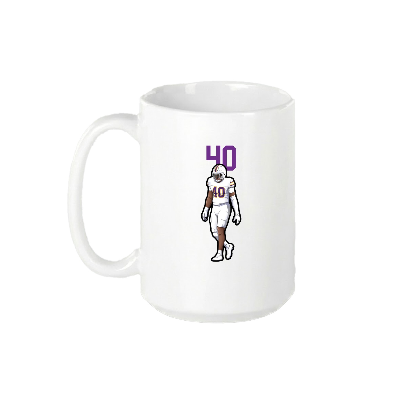15oz Coffee Mug — Number Top in White