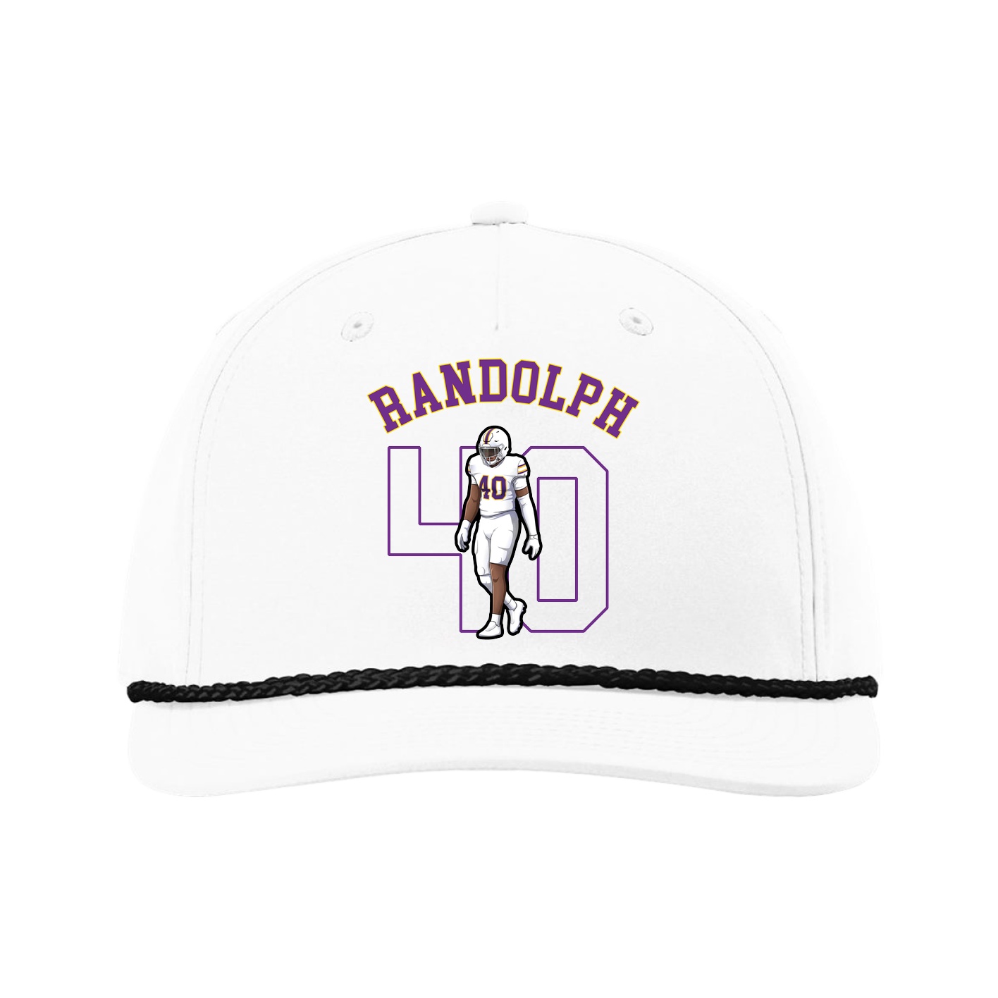 Five-Panel Classic Rope Cap — Shirsey Arch in White