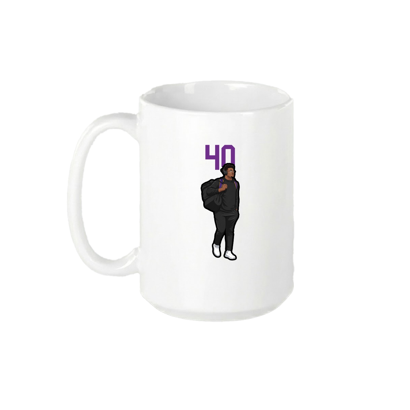 15oz Coffee Mug — Number Top in White