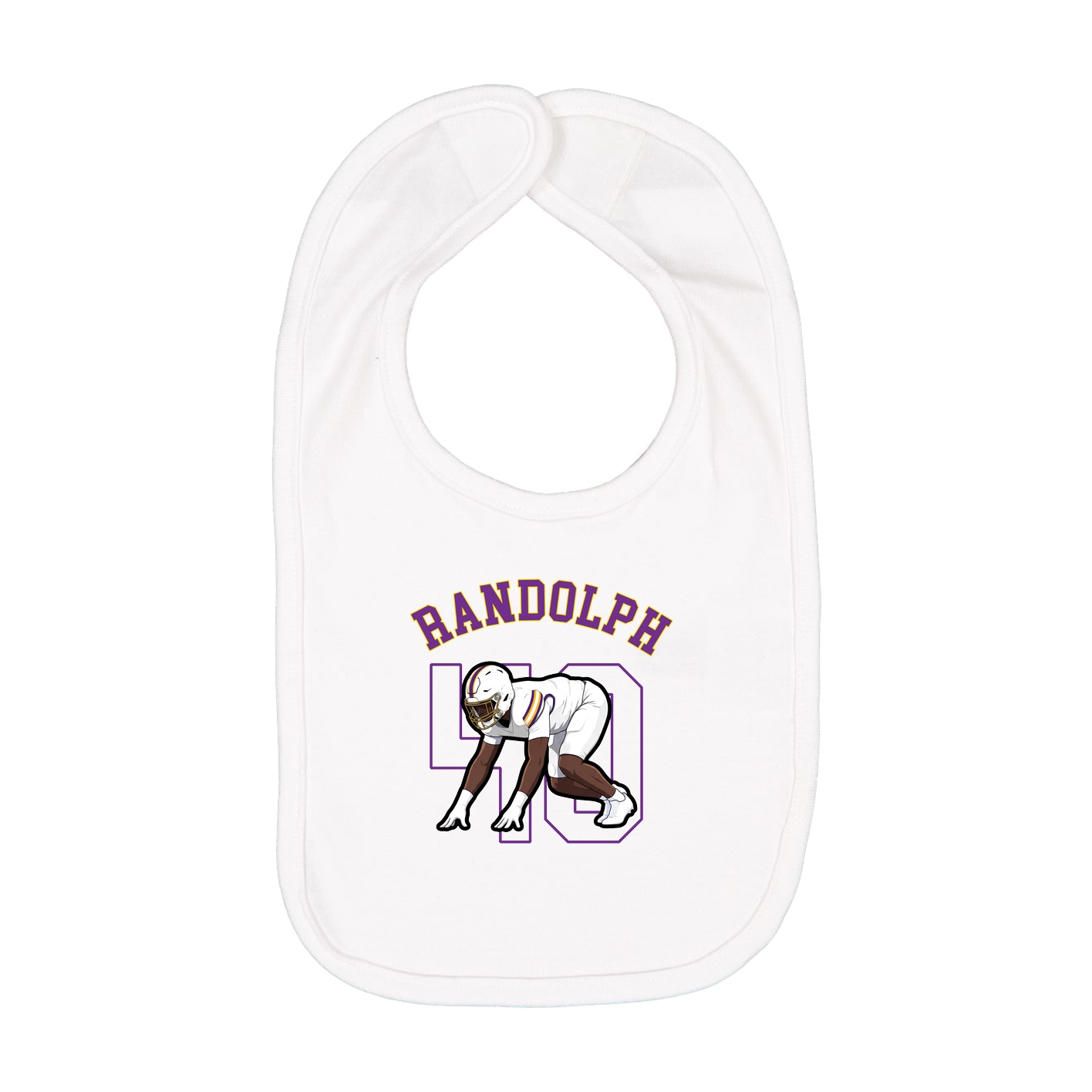 Infant Bib — Shirsey Arch in White