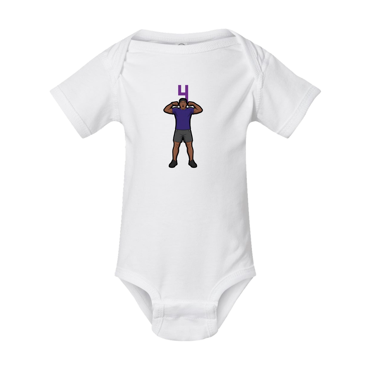 Baby Onesie — Number Top in White