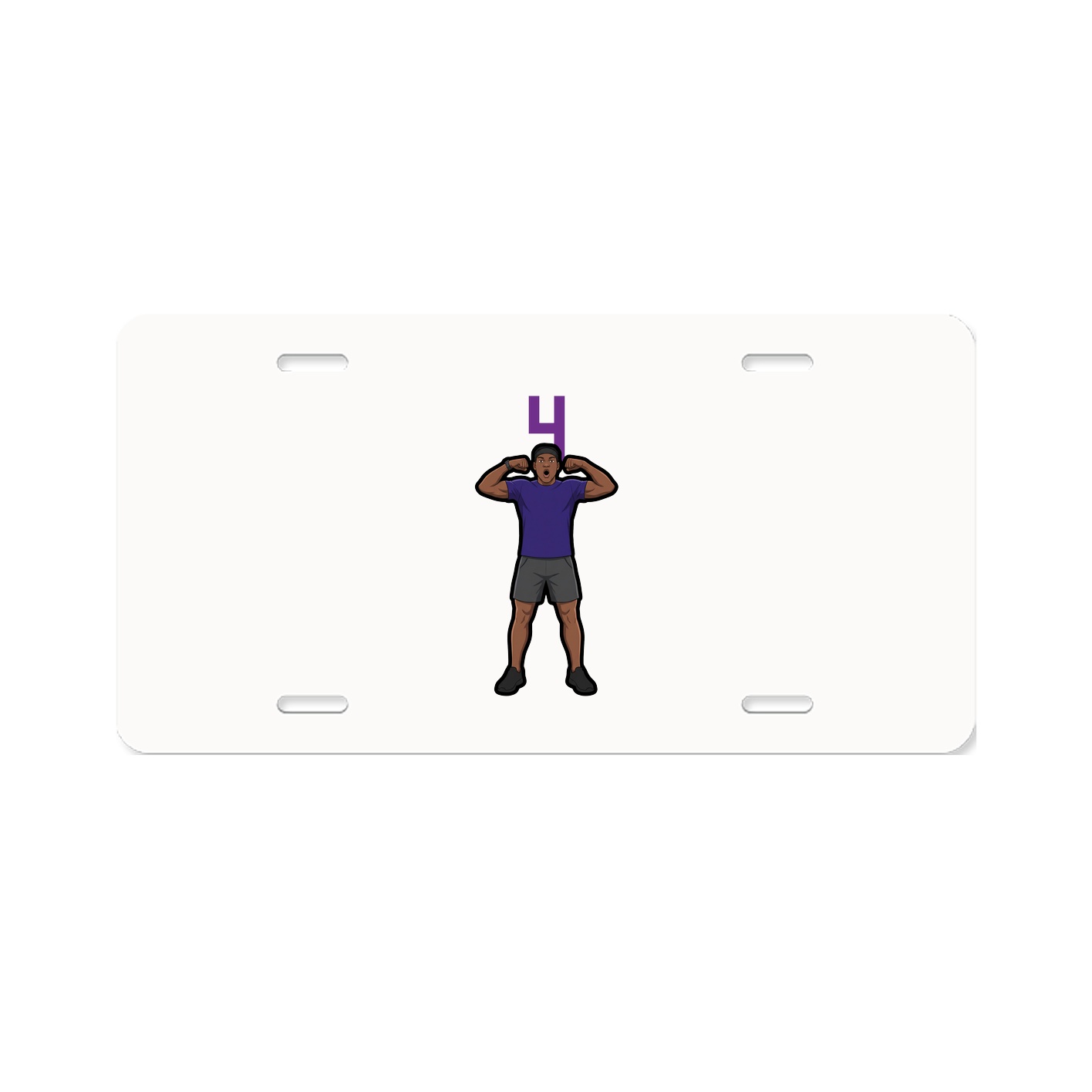 License Plate — Number Top in Classic