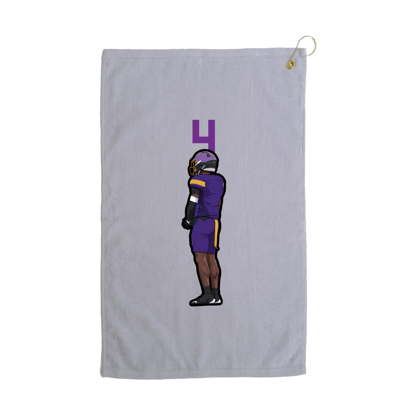 Golf Towel — Number Top in Grey