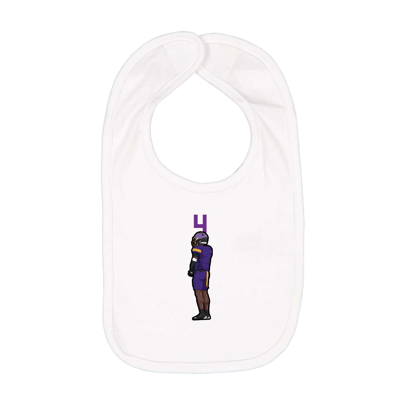Infant Bib — Number Top in White