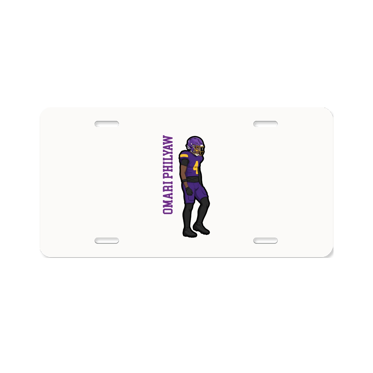 License Plate — Name Vertical in Classic
