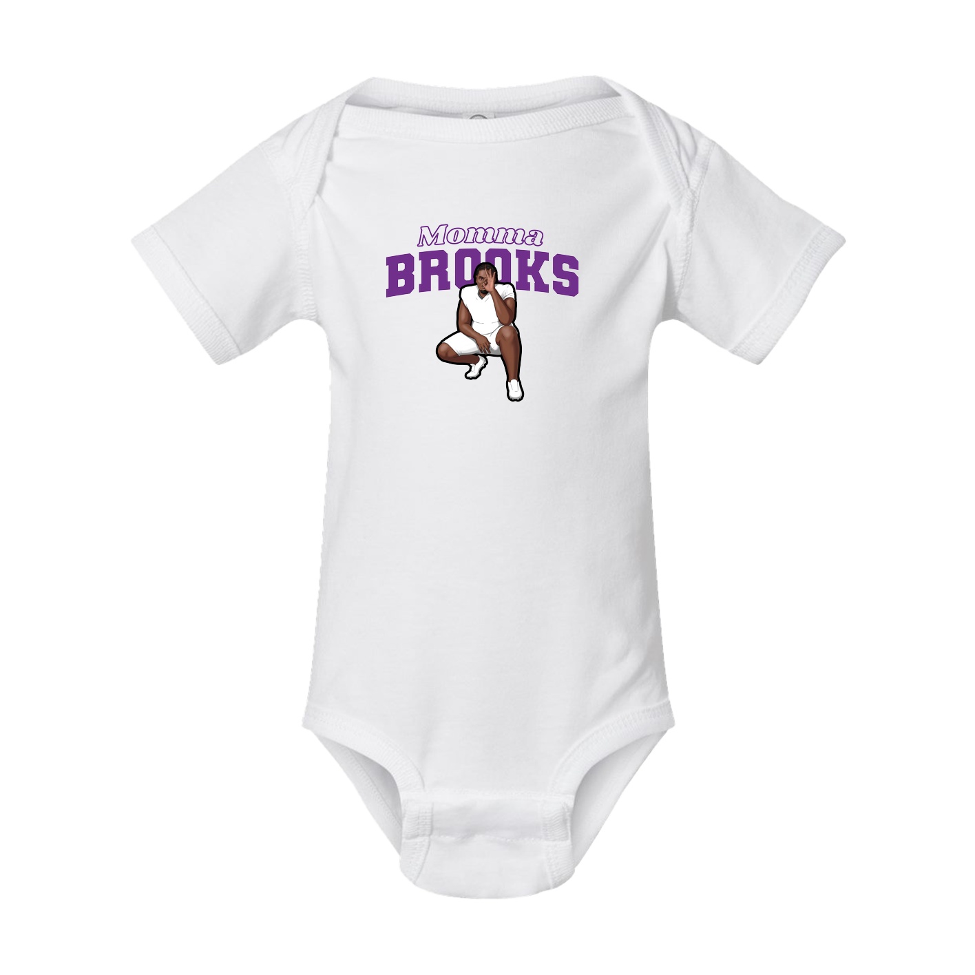Baby Onesie — Mothers Day Block in White
