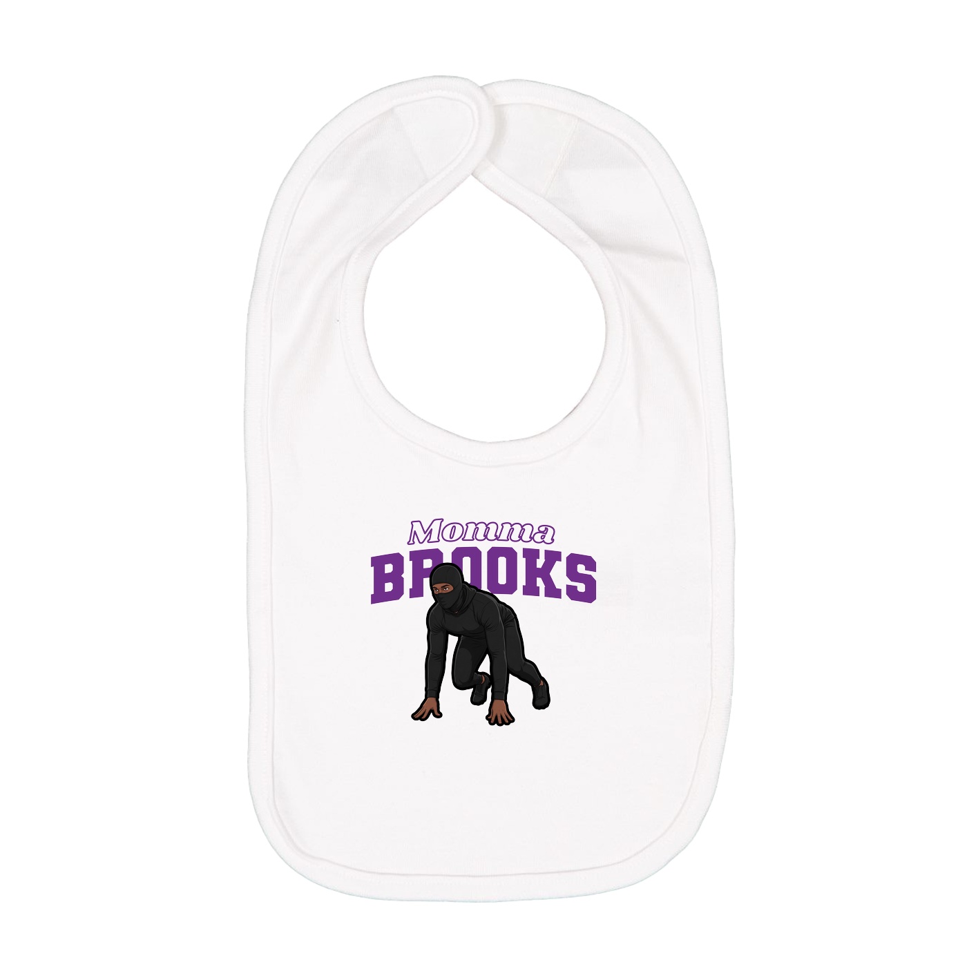 Infant Bib — Mothers Day Block in White