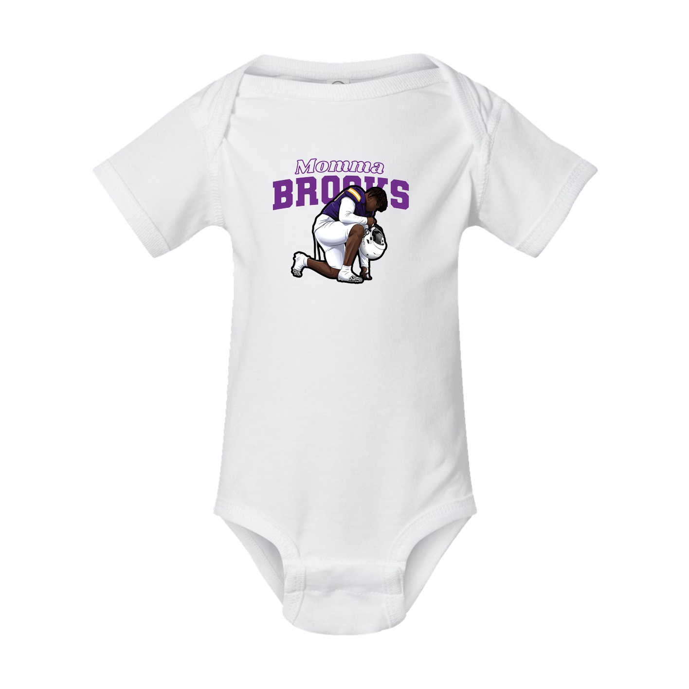 Baby Onesie — Mothers Day Block in White