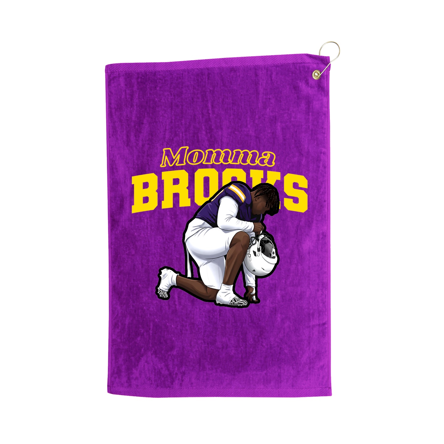 Golf Towel — Mothers Day Block in Purple