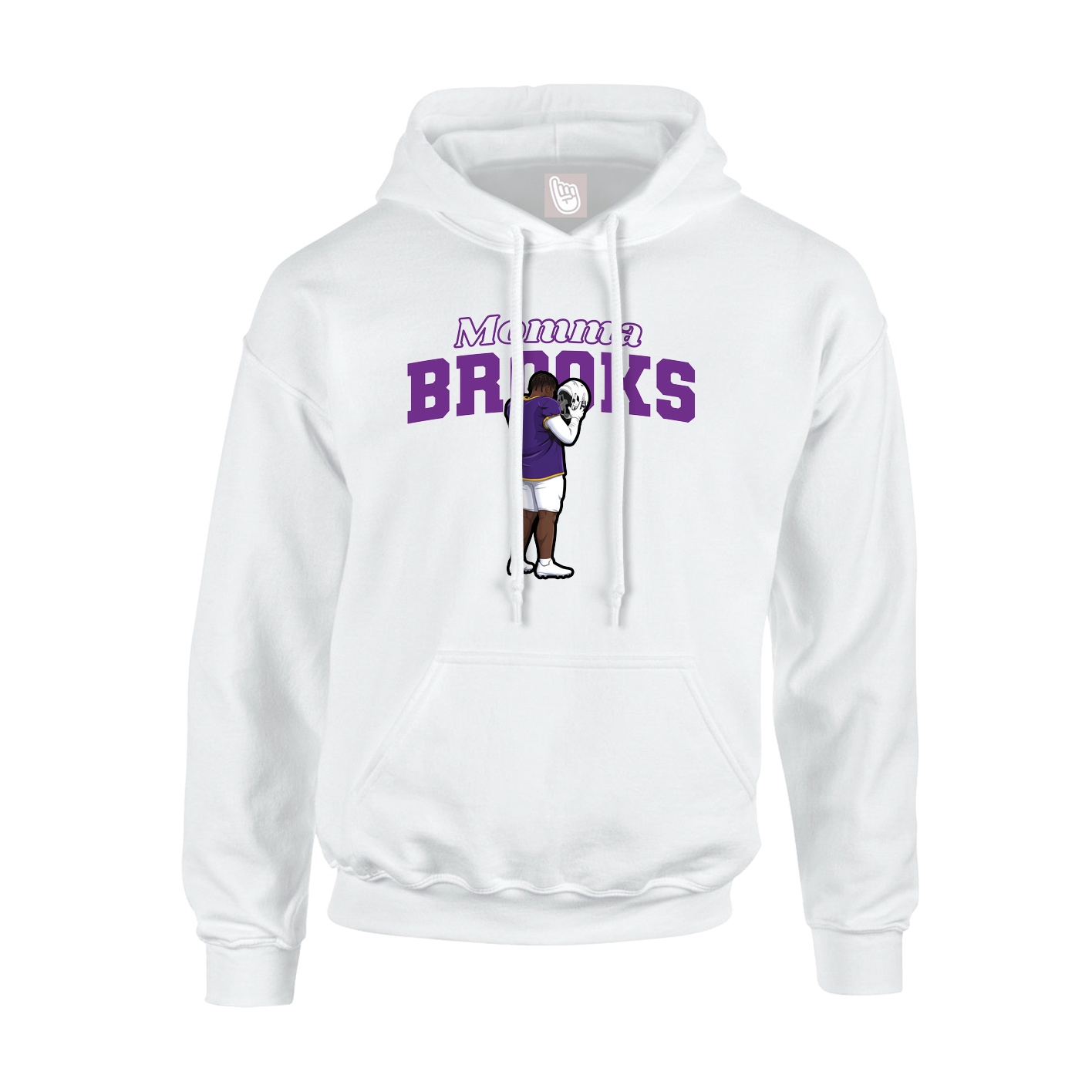 Hoodie — Mothers Day Block in White