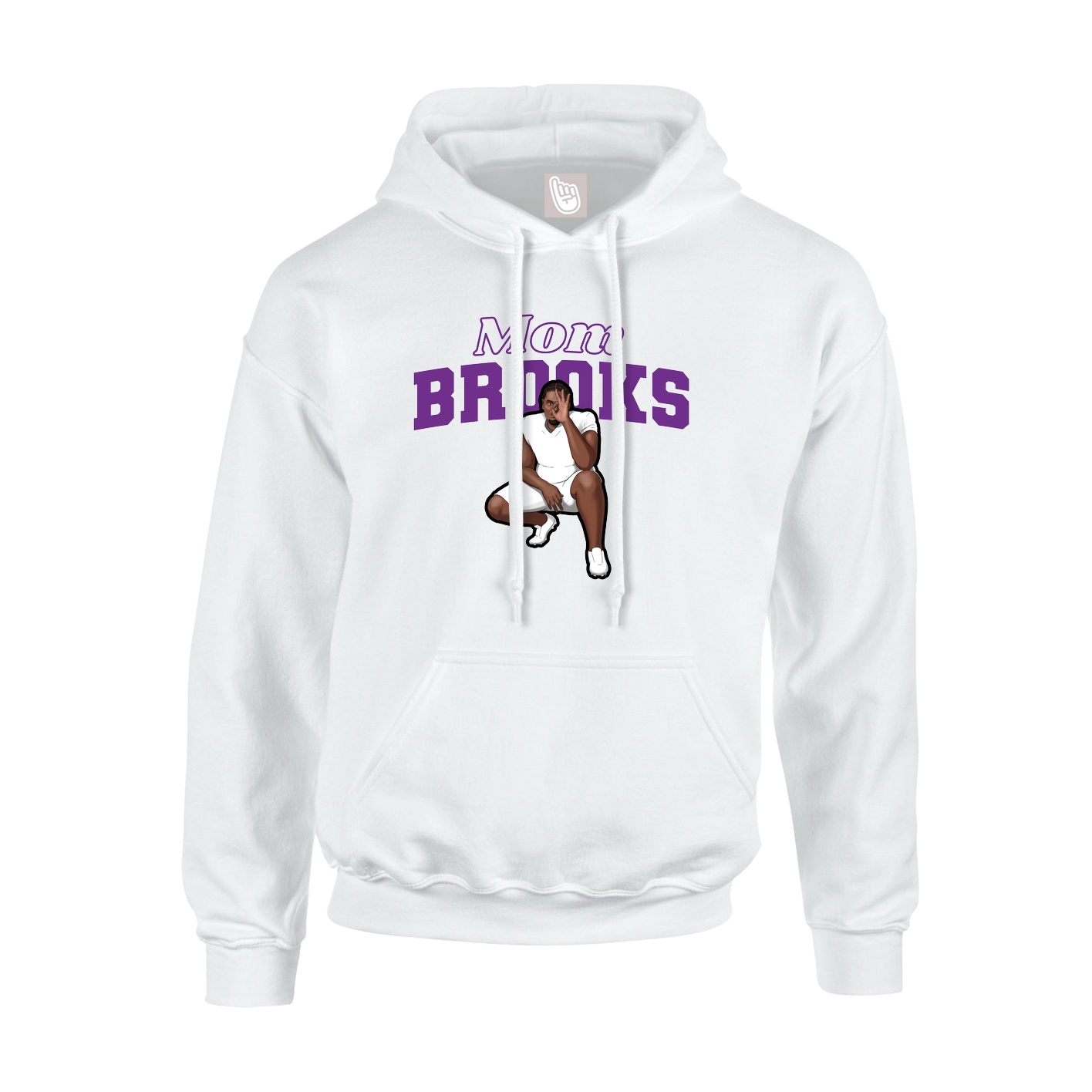Hoodie — Mothers Day Block in White