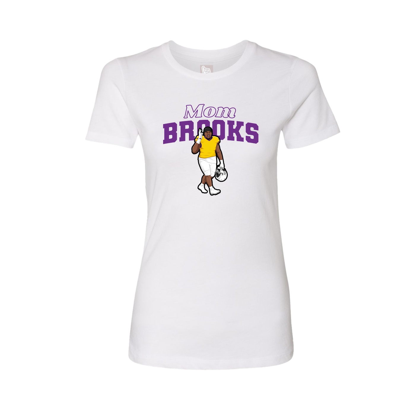 Womens Tee — Mothers Day Block in White