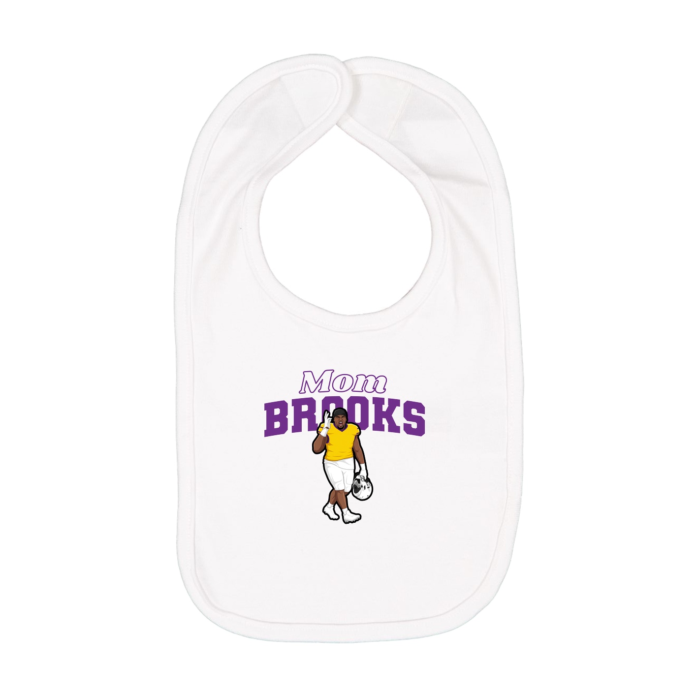 Infant Bib — Mothers Day Block in White