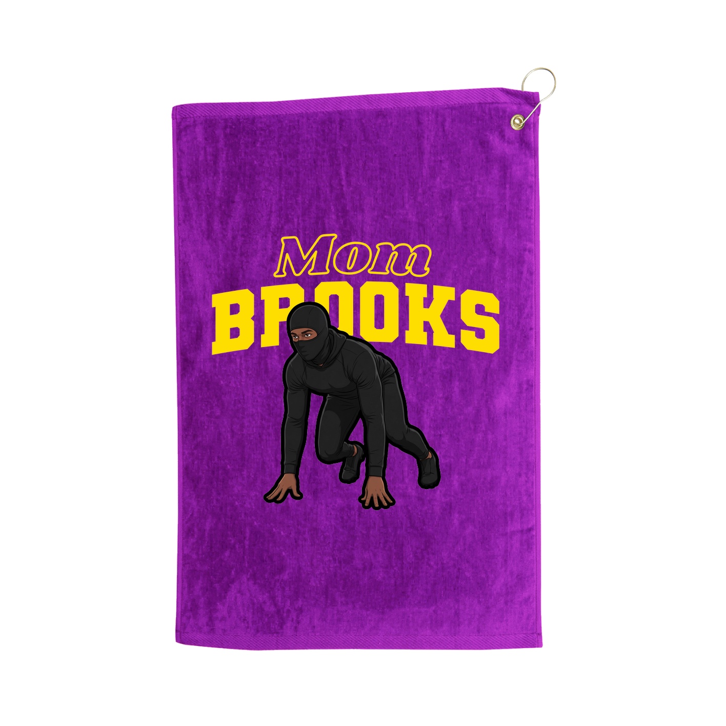 Golf Towel — Mothers Day Block in Purple