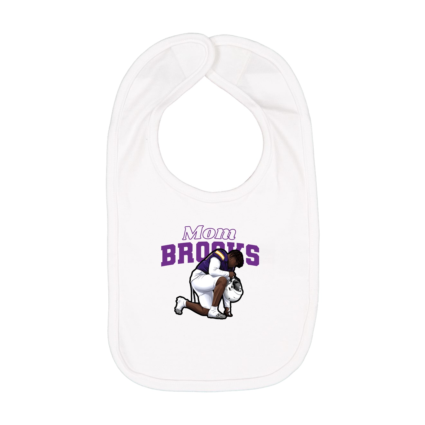 Infant Bib — Mothers Day Block in White