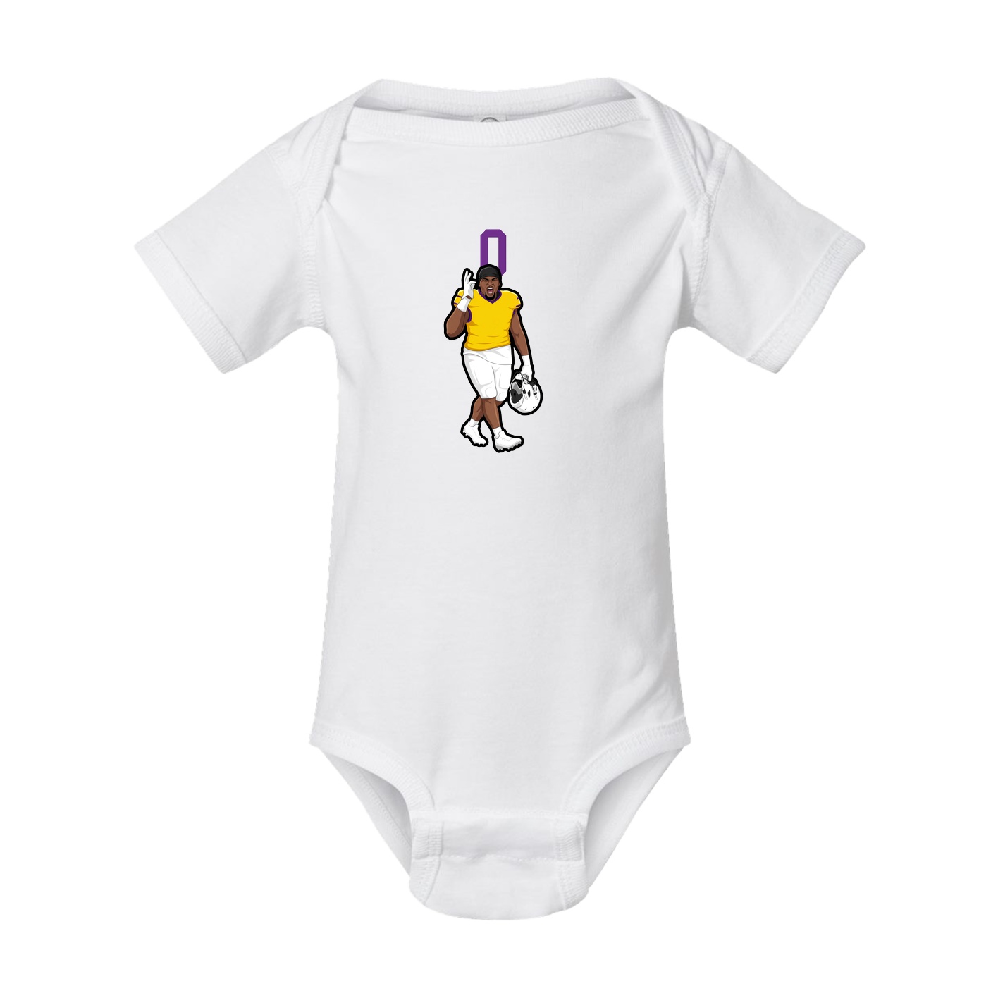 Baby Onesie — Number Top in White
