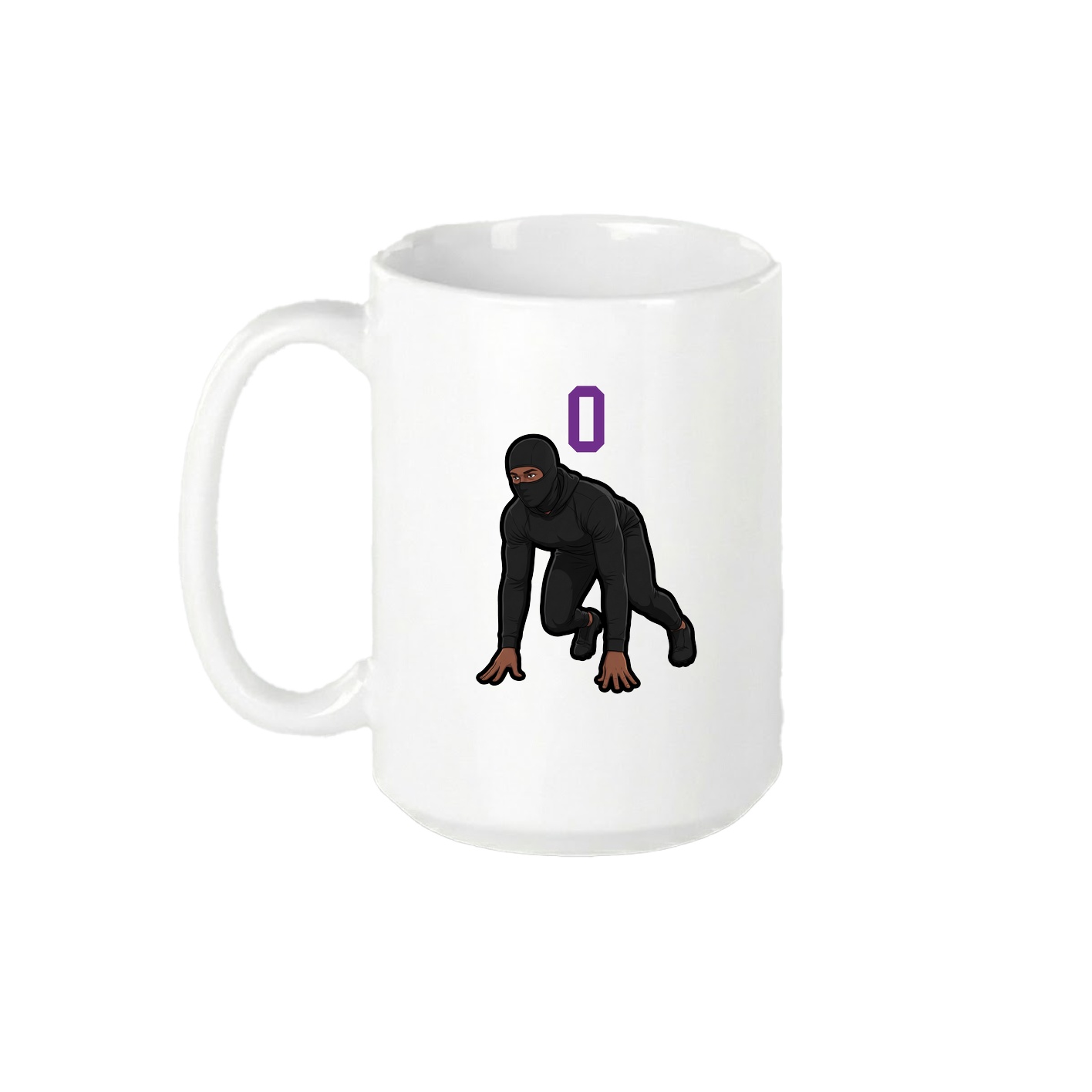 15oz Coffee Mug — Number Top in White