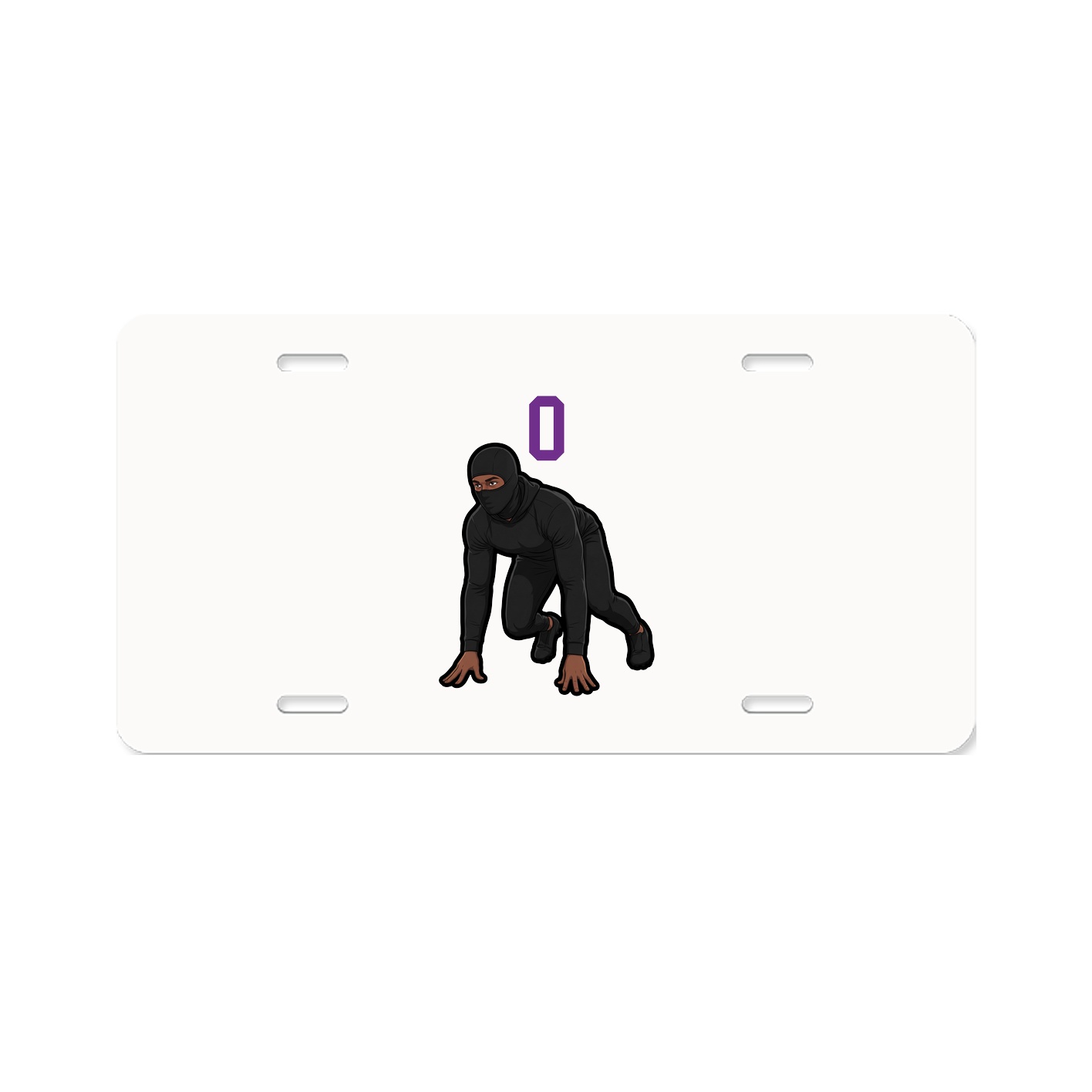 License Plate — Number Top in Classic