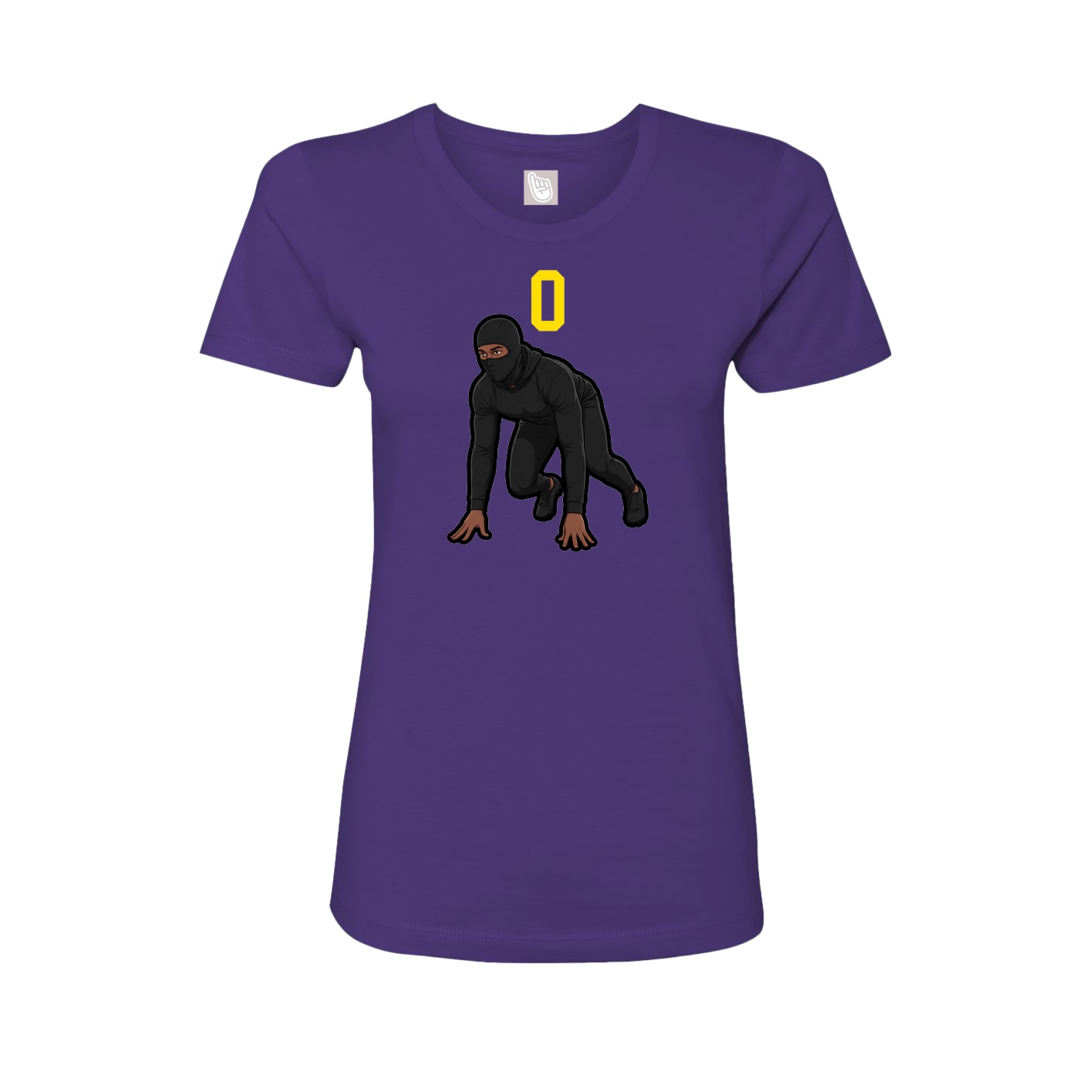 Fitted Women's Tee — Number Top in Purple