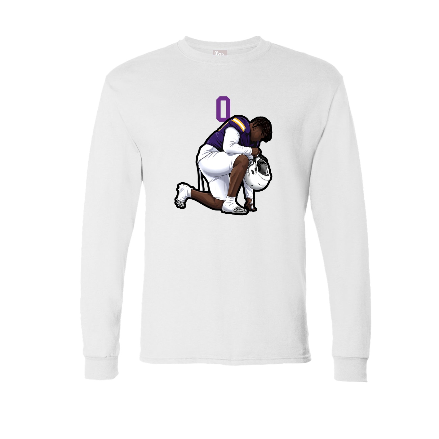 Long Sleeve Tee — Number Top in White