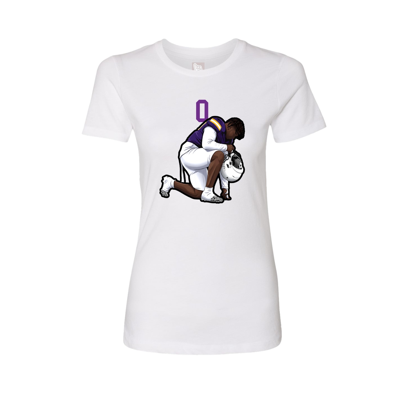 Fitted Women's Tee — Number Top in White