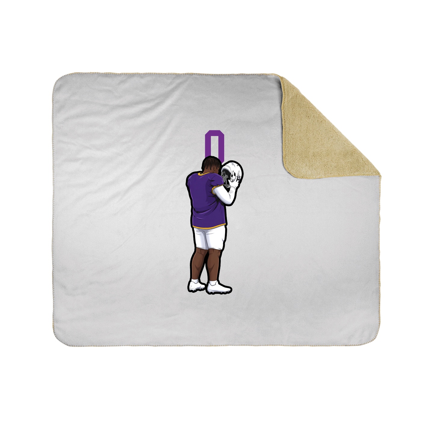 Throw Blanket — Number Top in White
