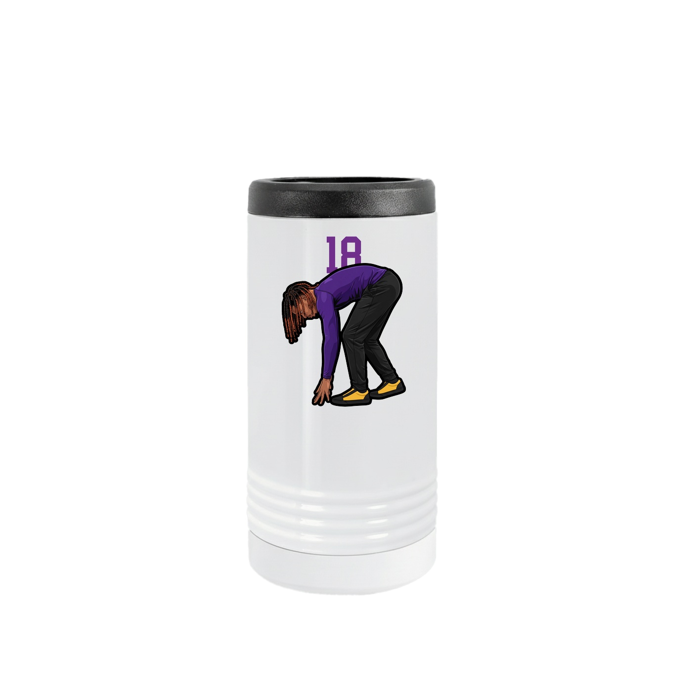 Slim Beverage Holder — Number Top in White
