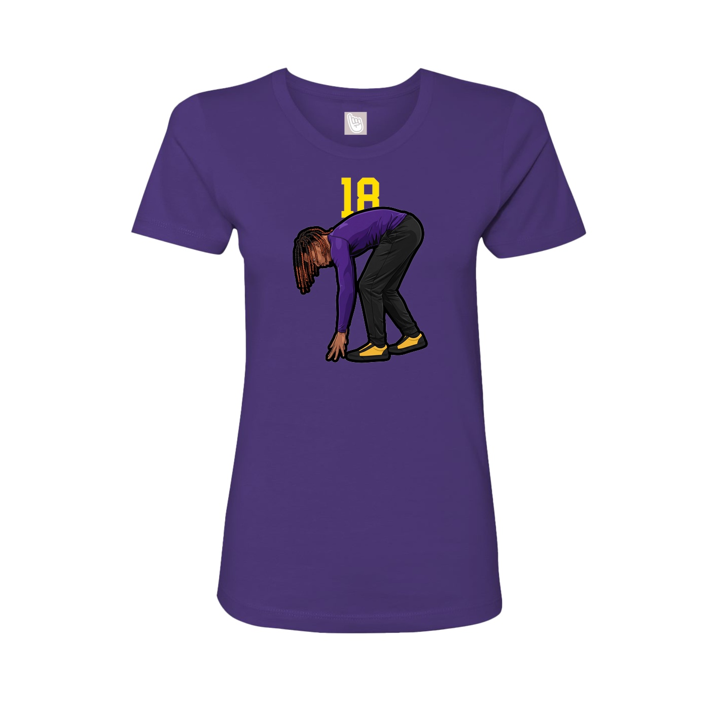 Fitted Women's Tee — Number Top in Purple