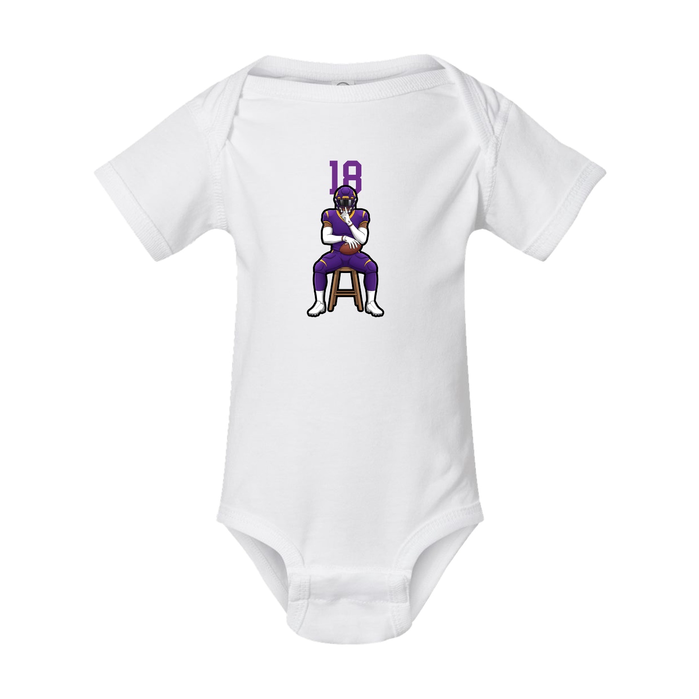 Baby Onesie — Number Top in White